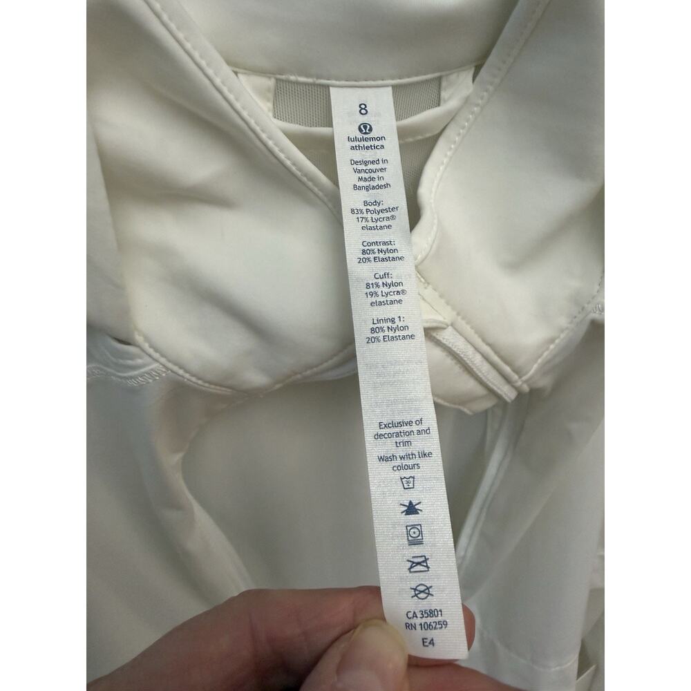 Lululemon Kicking Asphalt FullZip Jacket, Size 8, NWT-White - Picture 7 of 14